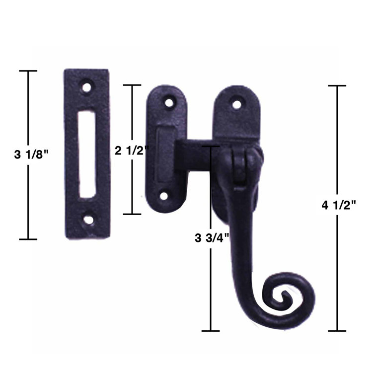 The Renovators Supply Inc. Sash Door Window Lock Wrought Iron Bolt